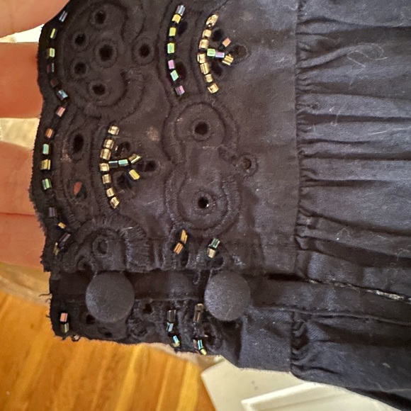 Sezane blouse navy blue and sequins 38 - Picture 2 of 4